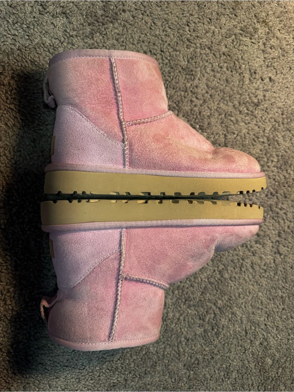 Pink Classic Mini suede Uggs